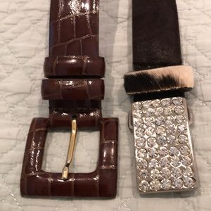 2 beautiful leather belts